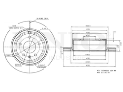 Диск тормозной задний UNIO BRD-20180