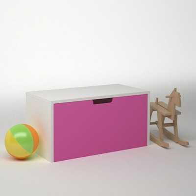 Модуль 1 ящик ДМ-Т-1-4, 900х450х450 мм, корпус белый, фасад фуксия