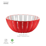 Салатник grace, ?20 см, акрил, красный
