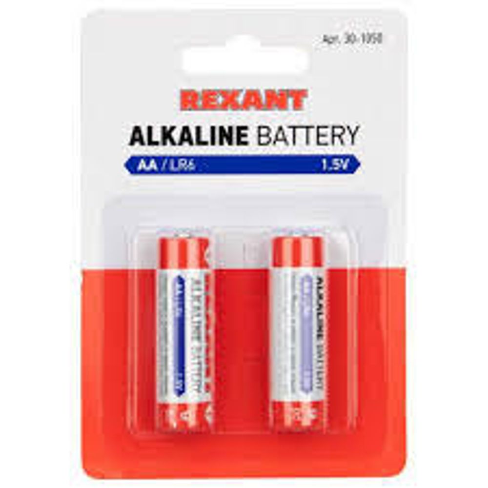 Батарейка АА LR6 REXANT блистер 2 штуки