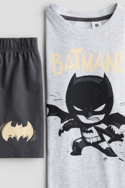 H&M Пижамный комплект с принтом, серый