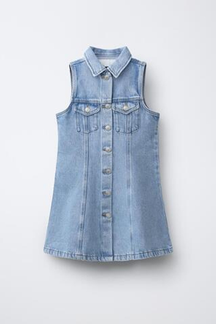 ZARA ДЖИНСОВОЕ ПЛАТЬЕ, СИНИЙ