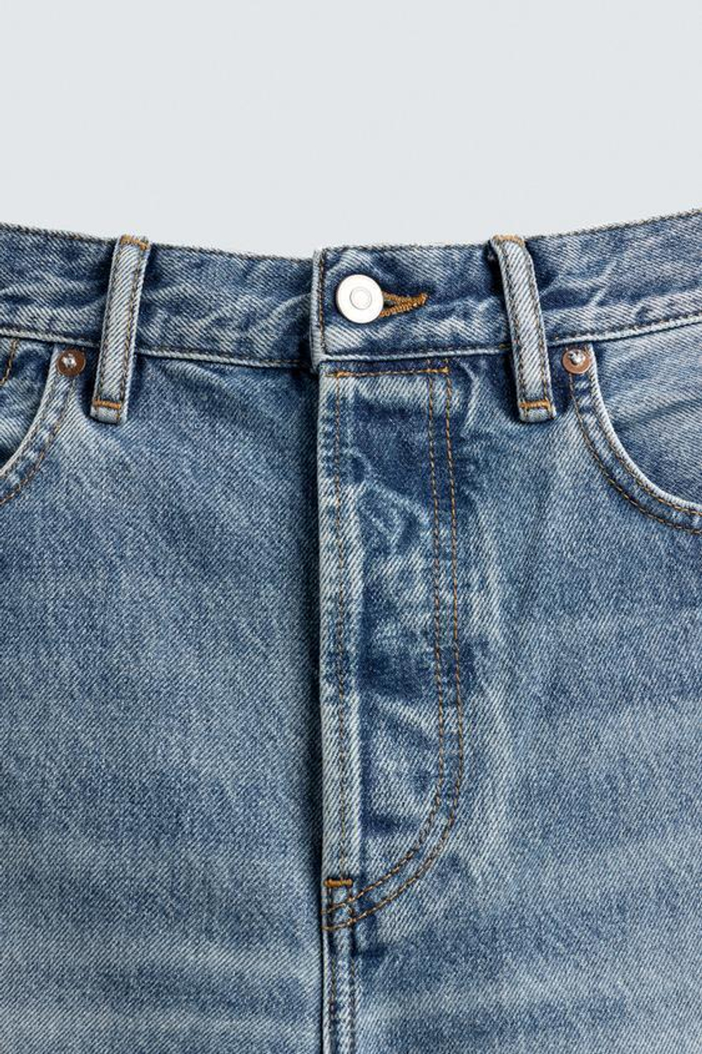 ZARA ДЖИНСЫ RELAXED STRAIGHT FIT - LIMITED EDITION, СИНИЙ