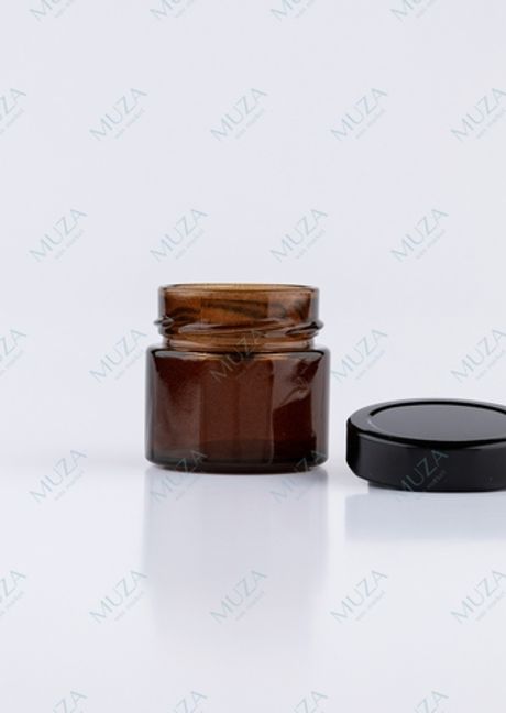 Баночка 100мл. темное стекло с металл. крышкой в комплекте