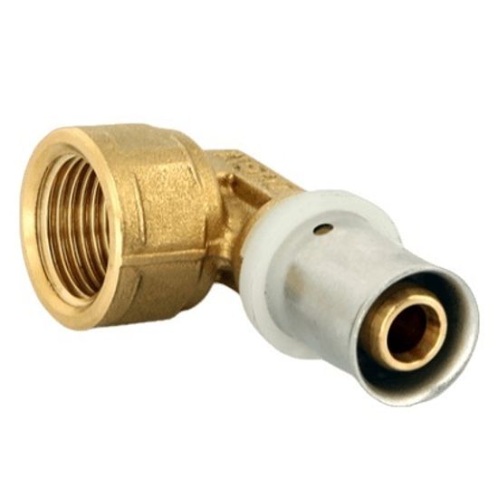 Угол пресс Uni-Fitt 20х3/4" ВР для металлопластиковых труб фитинг (704G7300)