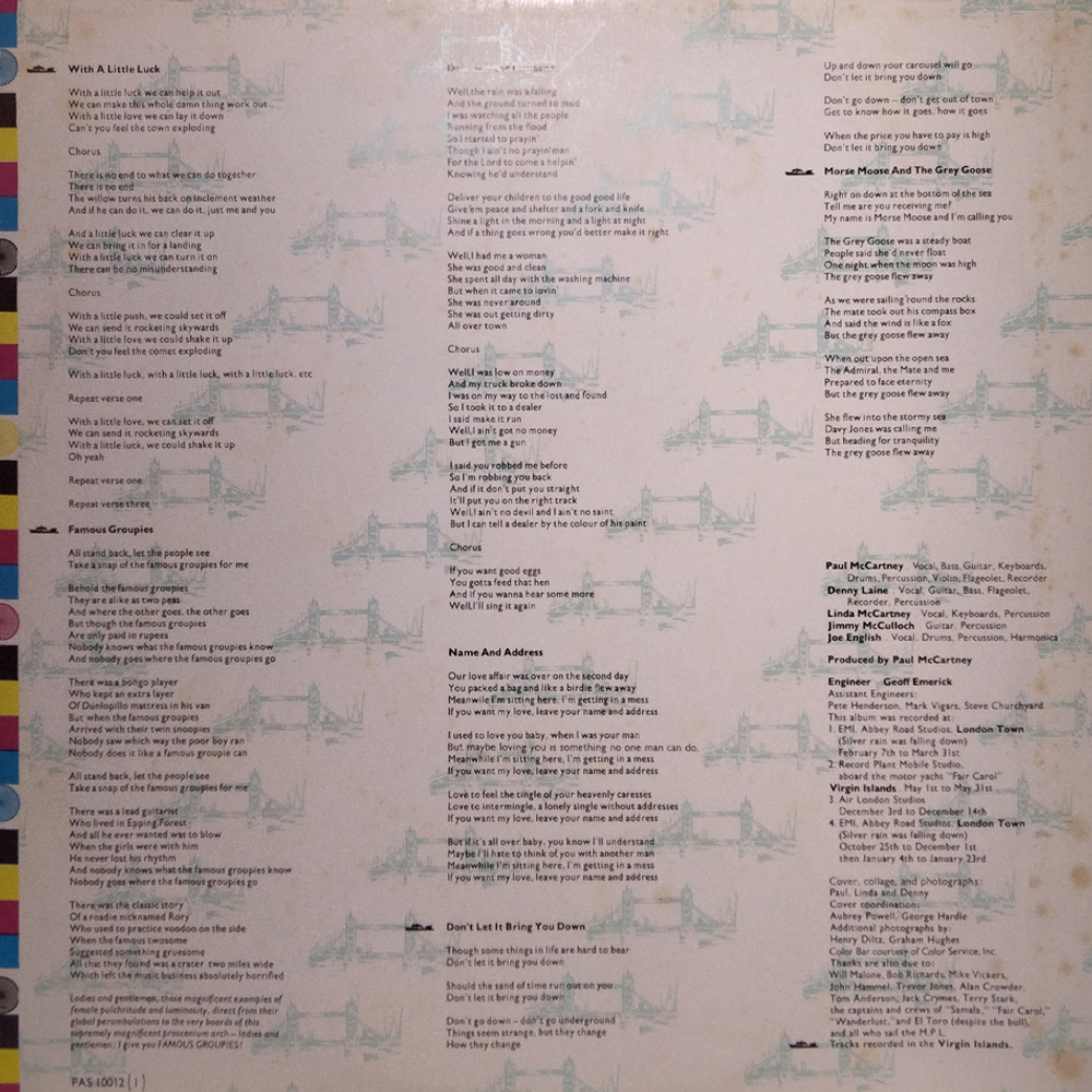 Wings / London Town (LP)