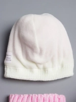 Шапка зимняя для девочки с помпоном и снуд