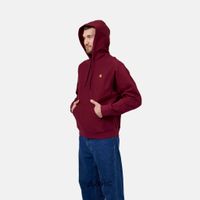  Толстовка мужская Carhartt WIP Hooded American Script артикул:I028279_malbec - купить в магазине Дайс
