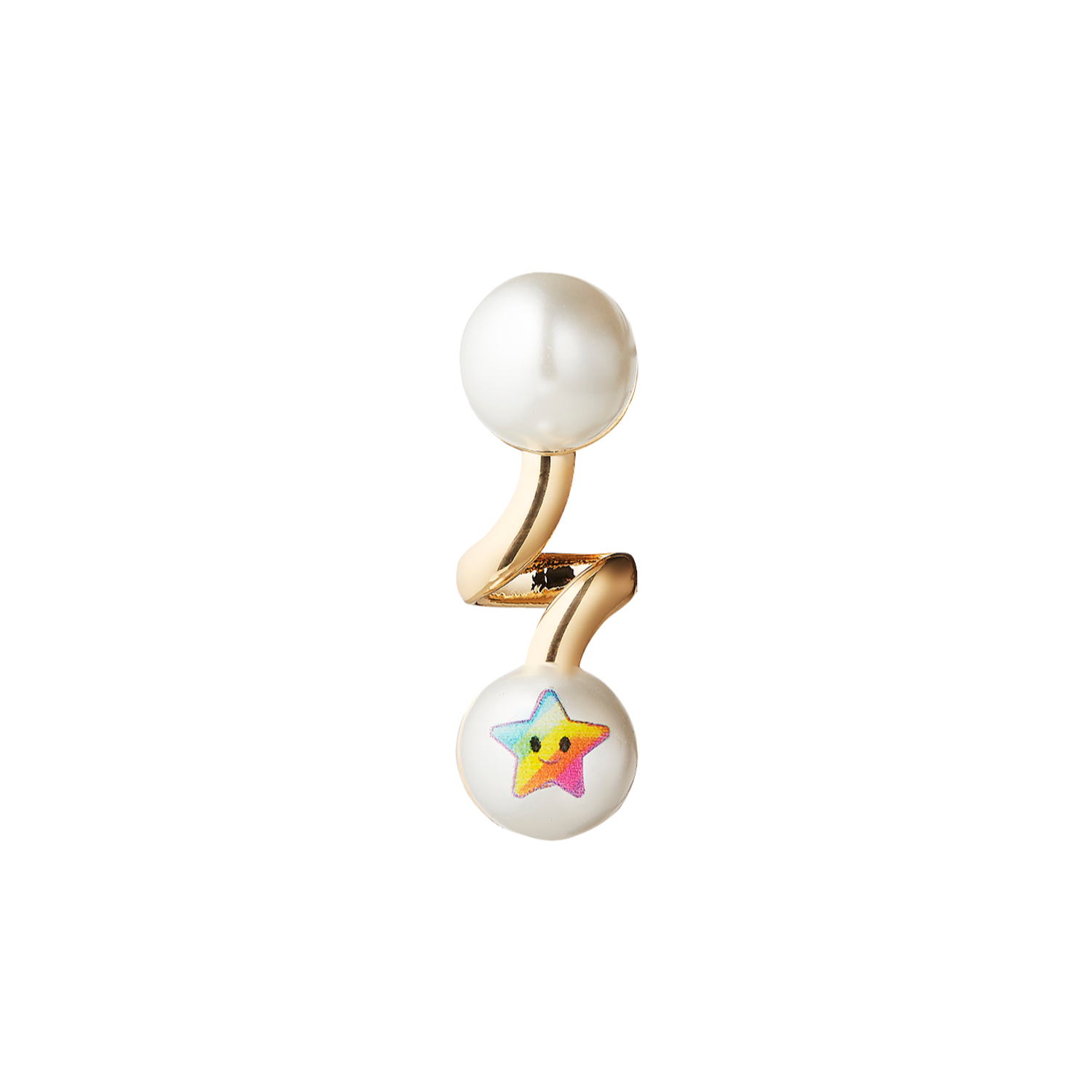 Моносерьга Kawaii Rainbow Pearl Earring