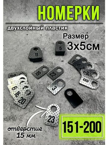 Номерки для гардероба 151-200