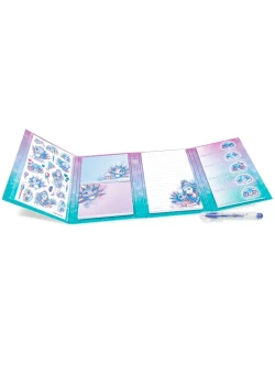 Серия Iceana Канцелярский мини- набор для записей, с блокнотом, ручкой, стикерами с цветн. принтом