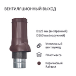 Нанодефлектор с вентвыходом на кровли PROF-20, Ø 125/160 мм, RAL8017, Gervent
