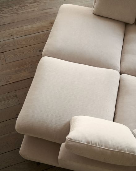 Gala 3-х местный диван с двойным шезлонгом бежевого цвета 210 см