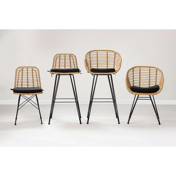 Барный стул Vetle Flat, светлый ротанг