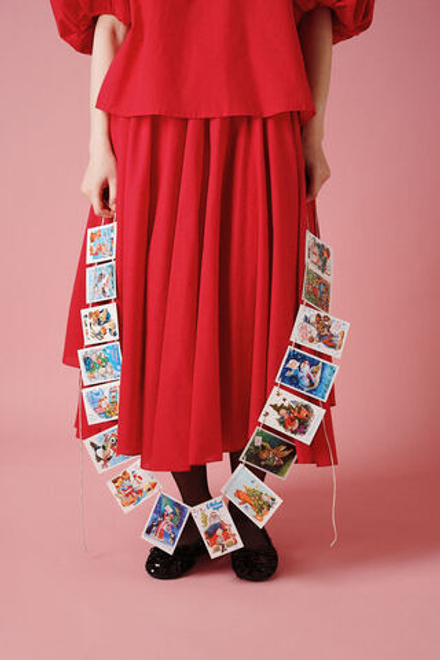 Юбка асимметричная двухслойная из батиста, "Морозко"