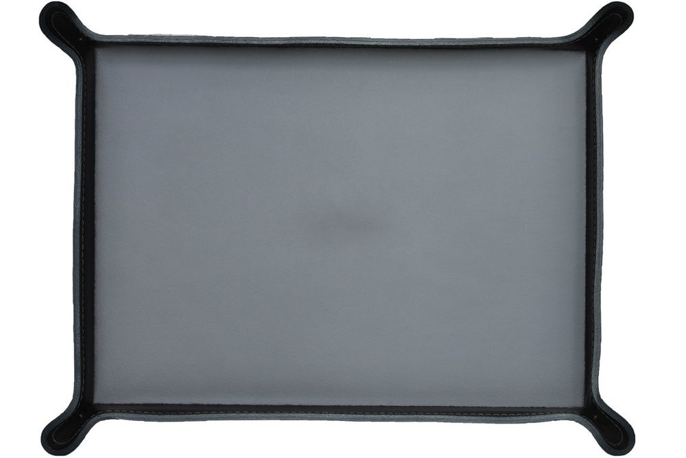 Лоток А4 фигурный из кожи цвет ЧЕРНЫЙ