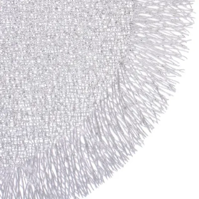 Салфетка на стол 38см «Гранада» плетеная, цвет серебро