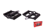 Педали EVOLUTION PLATFORM алюминиевые CNC, 112x105мм, резьба 9/16", со сменными шипами, промподшипники, черные (50)