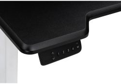 Компьютерный стол Маркос с механизмом подъема 120х75х75 черная шагрень / белый