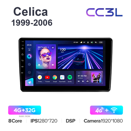 Teyes CC3L 9"для Toyota Celica 1999-2006