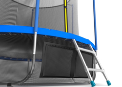 EVO JUMP Internal 8ft (Sky). Батут с внутренней сеткой и лестницей, диаметр 8ft (синий) + нижняя сеть