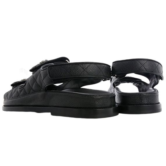 Chanel Flat Sandal 'Black Gold'