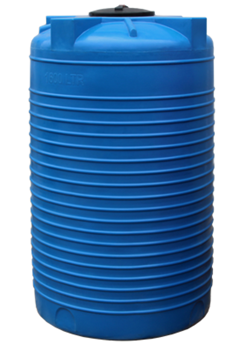 Ёмкость пластиковая пищевая STERH VERT 1600 л. вертикальная (2-х слойная) (109x109x188см;синий) - арт.555079.1