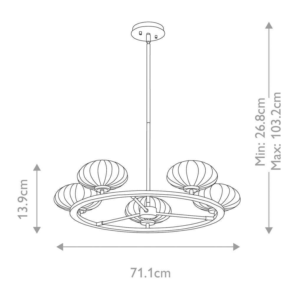 Люстра для ванных комнат Kichler QN-PIM5-FXG Kichler