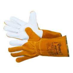 Краги Gward Argon Welder, из спилка, с ладонью из белой кожи