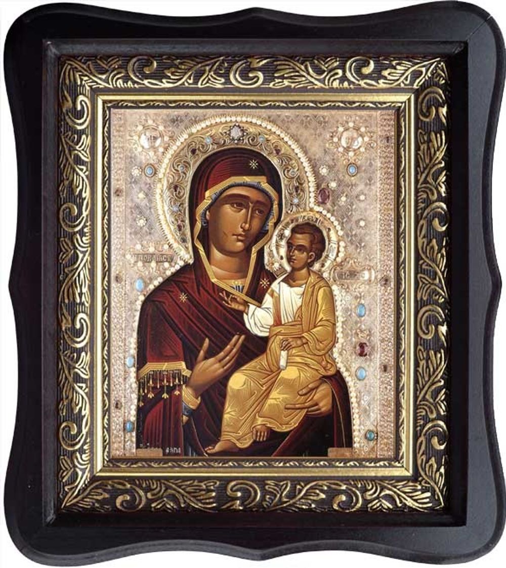 Монреальская Иверская икона Божьей Матери на холсте.
