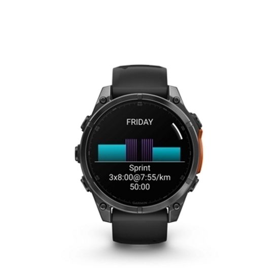 Мультиспортивные GPS часы Garmin Fenix 8 (47 mm) AMOLED Slate Gray with Black Silicone Band 010-02904-00