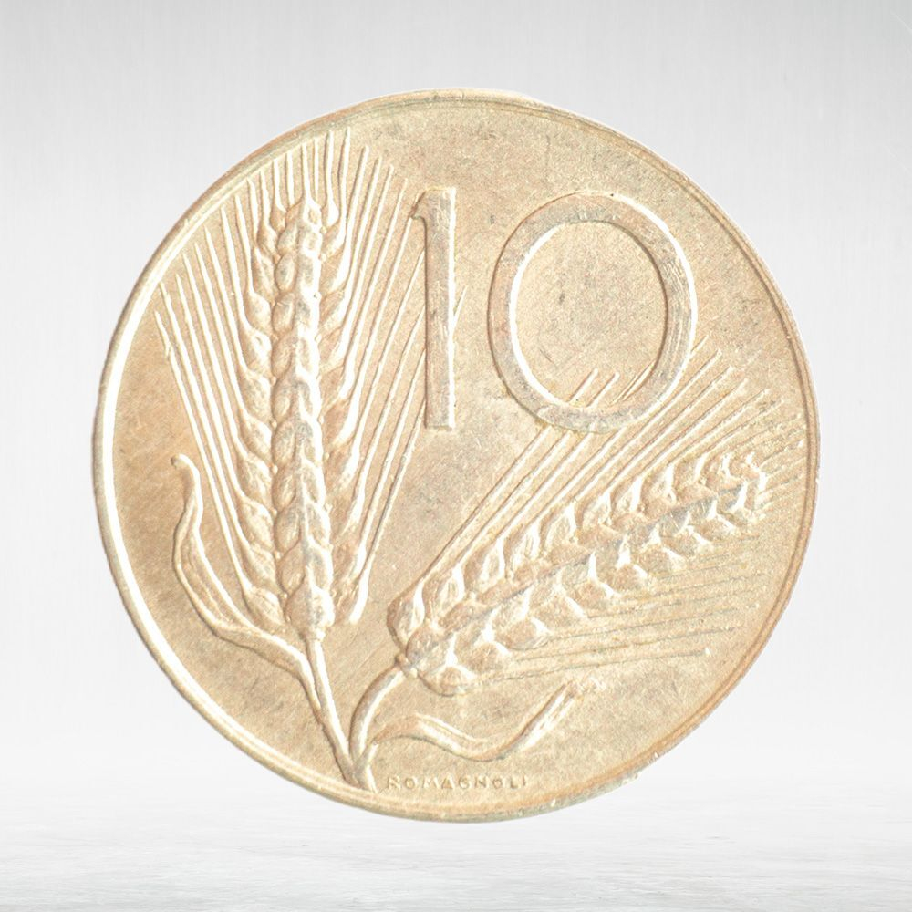 Italy 10 Lire 1976 R, VF