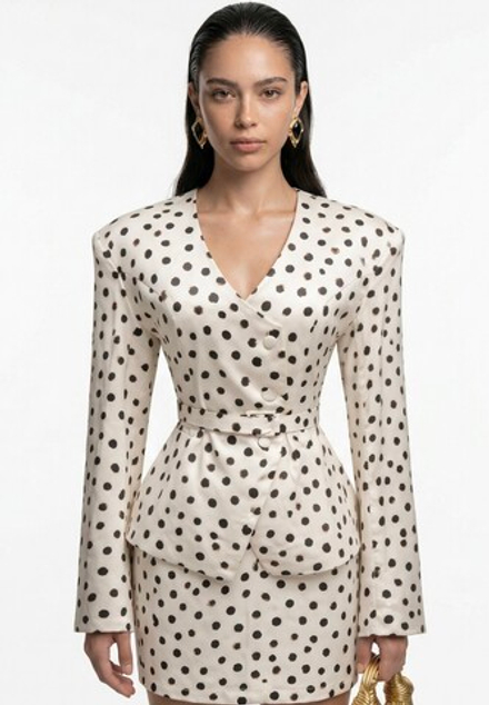 Жакет в горошек