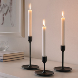 IKEA FULLTALIG  (ИКЕА ФУЛЛТАЛИГ)  -  Подставки для свечей, 3 шт, черные