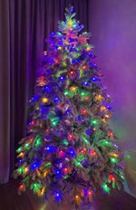 Ель заснеженная «Аляска» с 2в1 встроенной гирляндой (Литая+пвх) 3 м