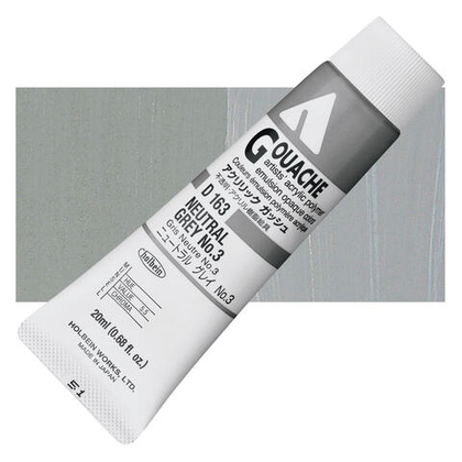 Holbein Acrylic Gouache 20 мл. 163 [А] Neutral Grey #3