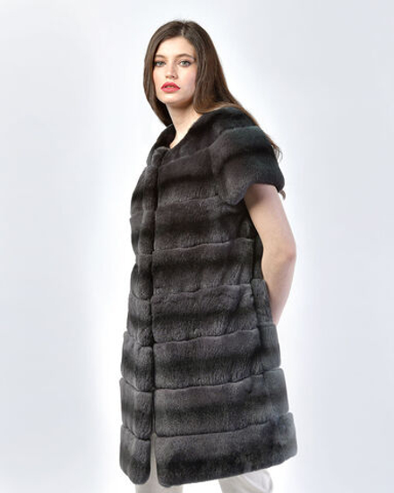 Шуба из меха кролика-рекс