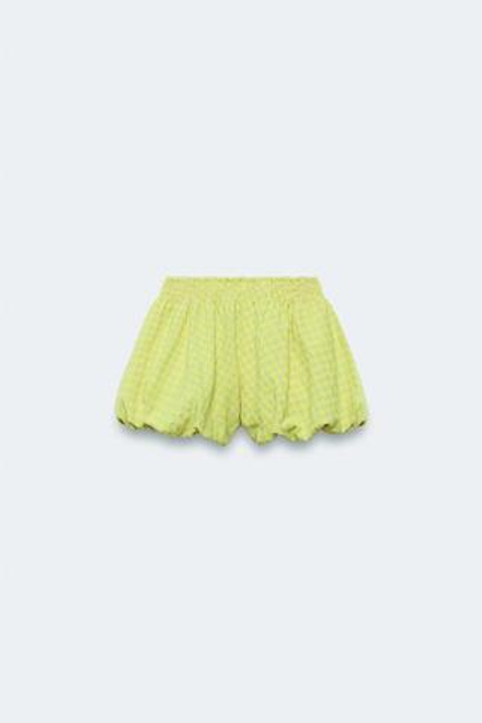 ZARA ШОРТЫ В КЛЕТОЧКУ "САРУЭЛЬ" - LIMITED EDITION, ЖЕЛТЫЙ