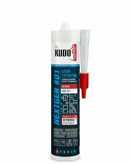 Клей-герметик Kudo Nextgen KBK 521, 280 мл, белый