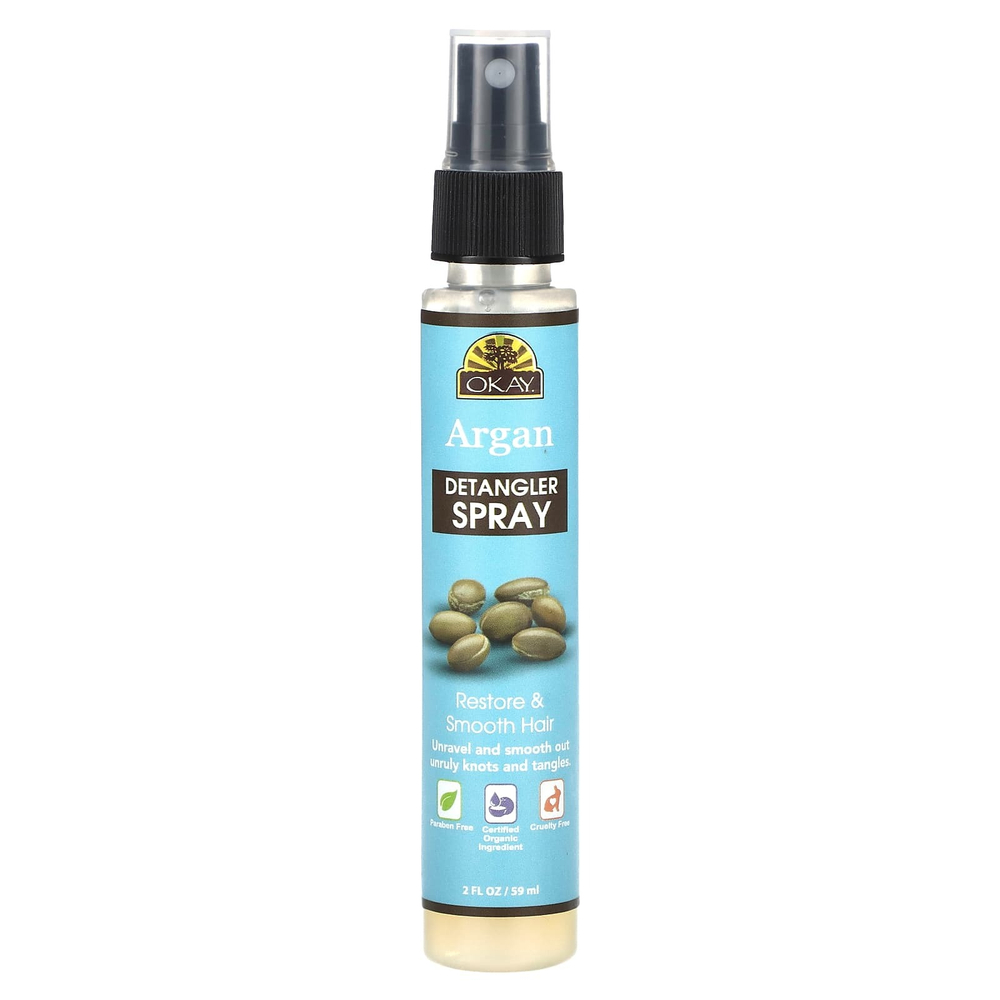 Okay Pure Naturals, Спрей с арганой для расчесывания волос, 59 мл (2 жидк. унц.)