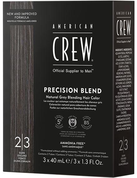 American Crew Precision Blend Камуфляж для седых волос, Темный натуральный 2/3, 3x40 мл