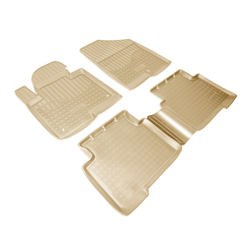 Ковры в салон Norplast/Unidec для Hyundai Santa Fe в кузове DM (2012-), Бежевый, 5 мест, арт.NPA11-C31-520-B