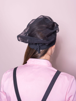 Колпак повара черный с сеткой