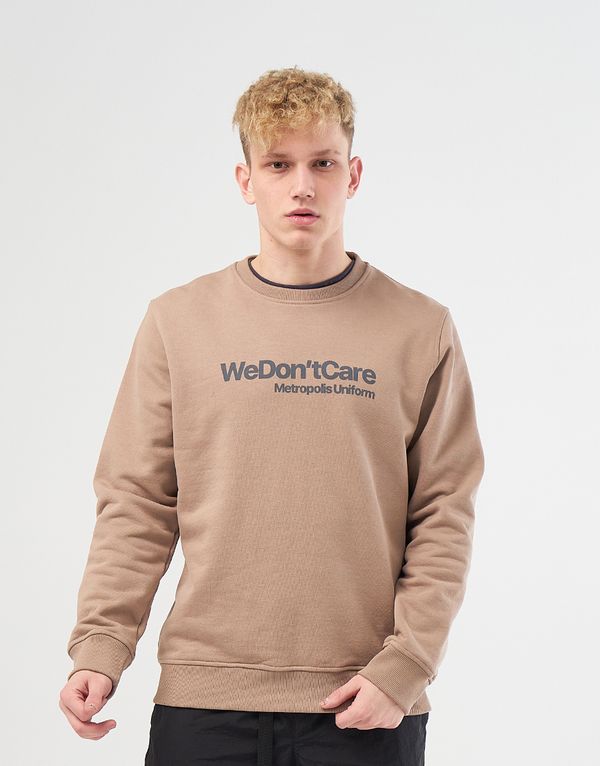 Толстовка We Don’t Care Basic Logo Sweatshirt Beige - фото 1