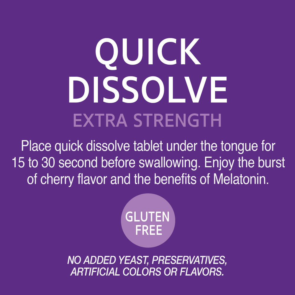 21st Century, мелатонин, быстрорастворимый, с вишневым вкусом, 10 мг, 120 таблеток