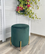 Пуф для гостиной М-City DISAUR Райс (Rice) Bluvel-78 Зеленый, Золотой