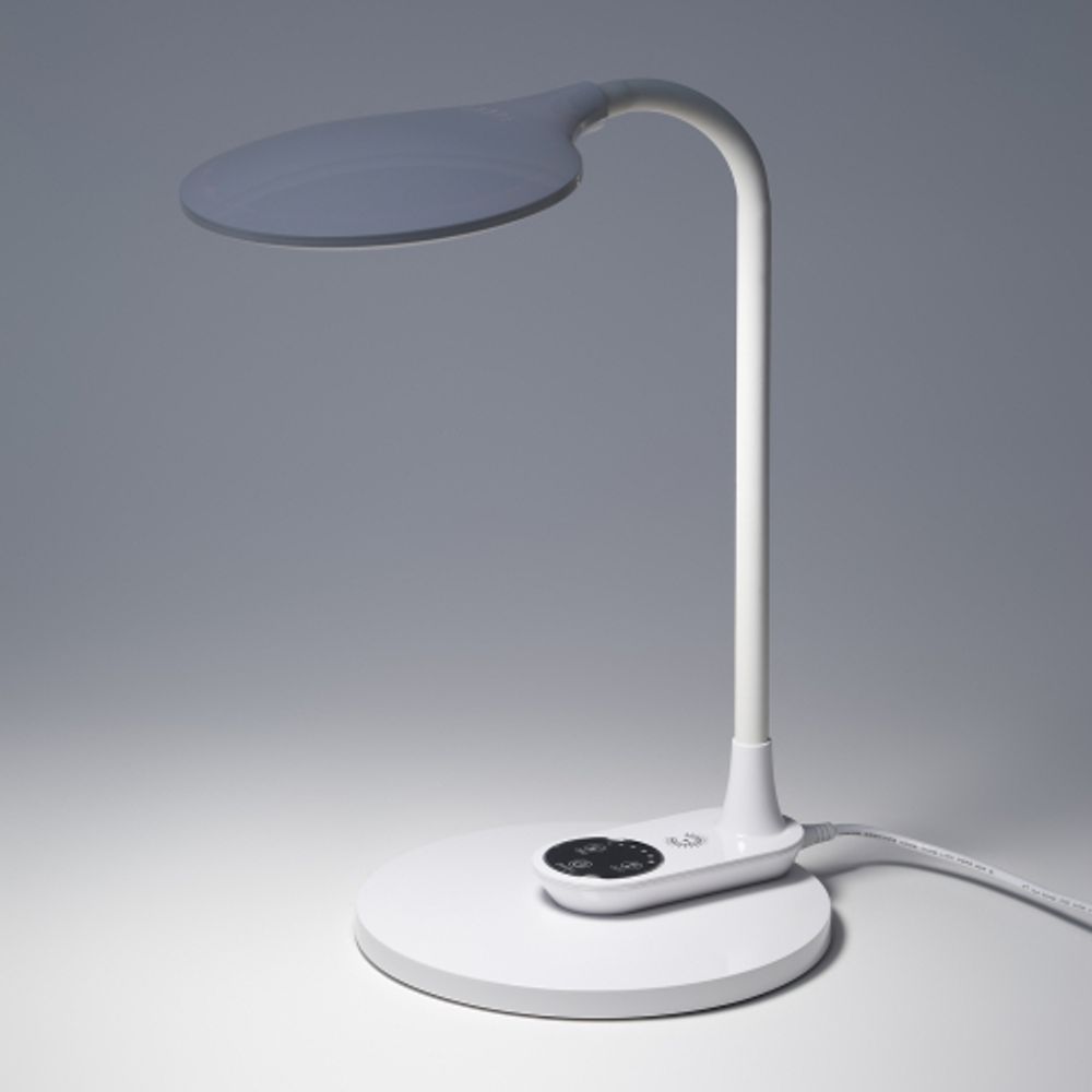 Настольный светильник ЭРА NLED-498-10W-W светодиодный со съемным основанием белый