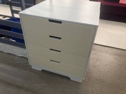 Комод Облако с 4 ящиками МДФ белый/тирамису