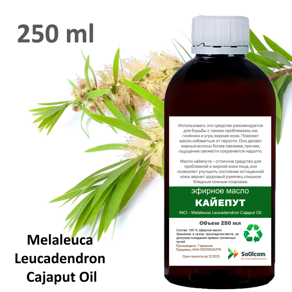 Эфирное масло кайепута / Melaleuca Leucadendron Cajaput Oil