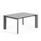 Раздвижной стол Axis 160-220x90 см, черное стекло, черный каркас